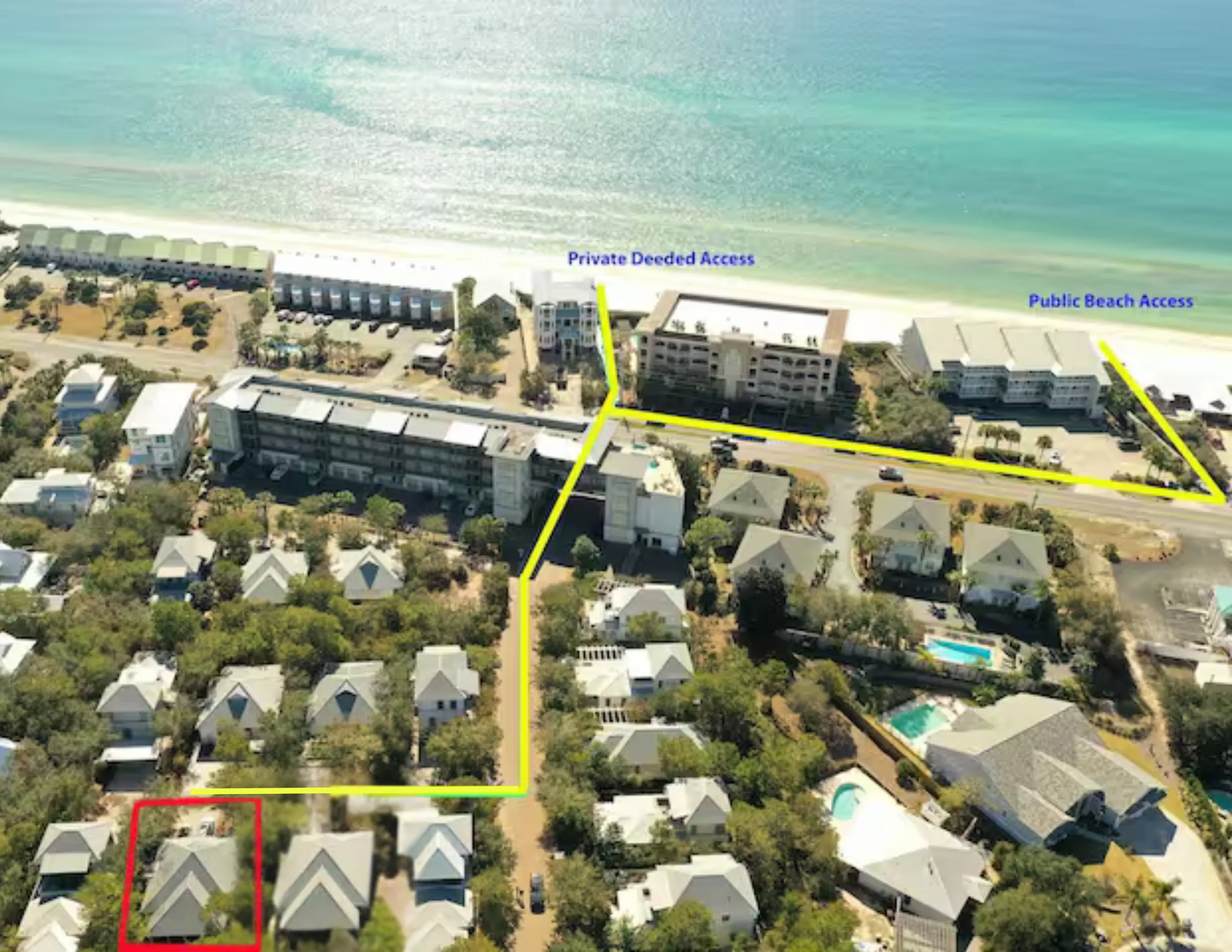 Private and Public Beach Access Points