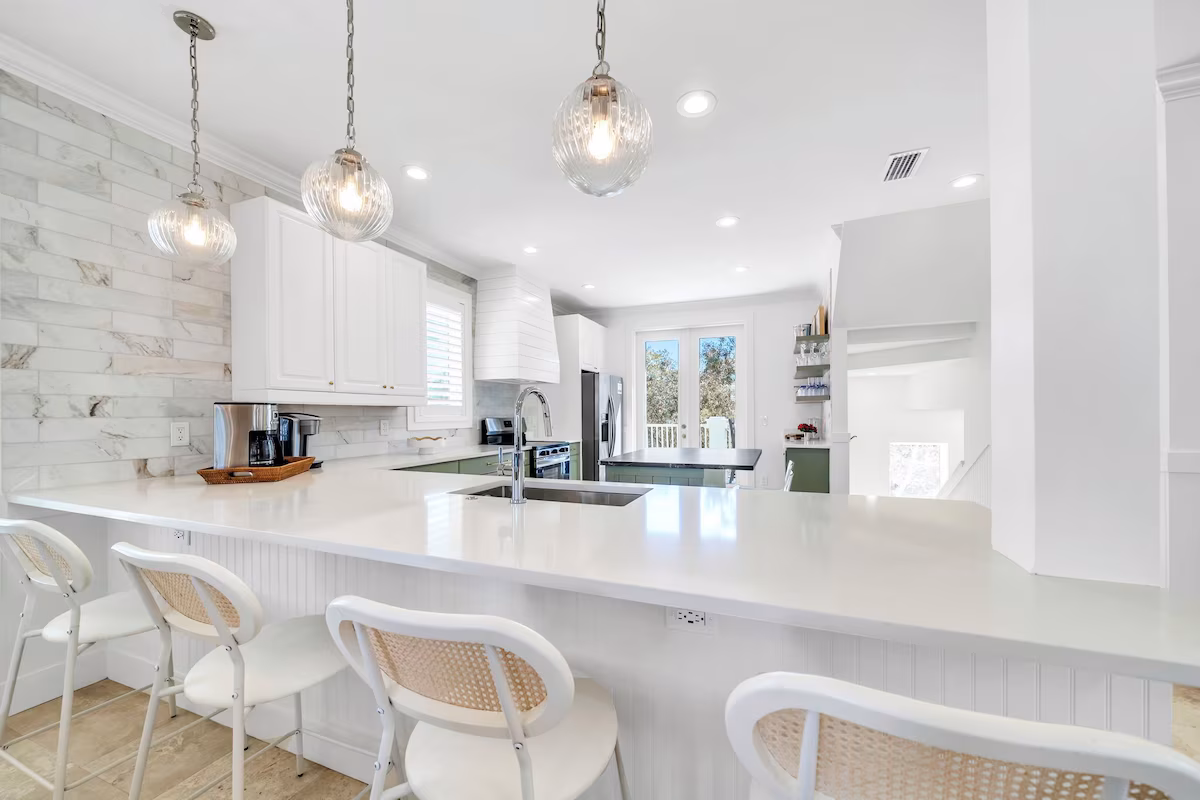 Two Kitchen Islands--Additional Seating for 6 People